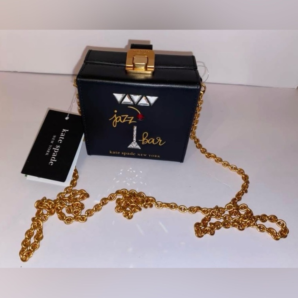 Kate Spade Black and Gold Jazz Bar Bag